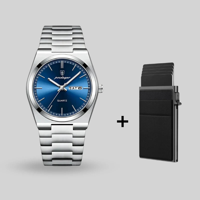 Men’s Watch Poedagar + Free Wallet