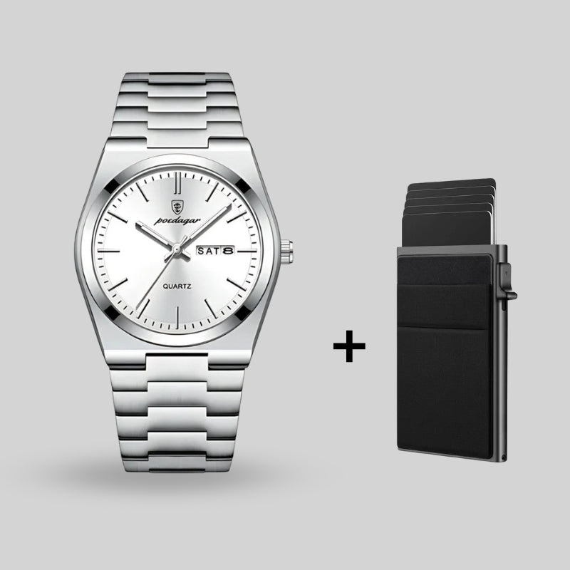 Men’s Watch Poedagar + Free Wallet