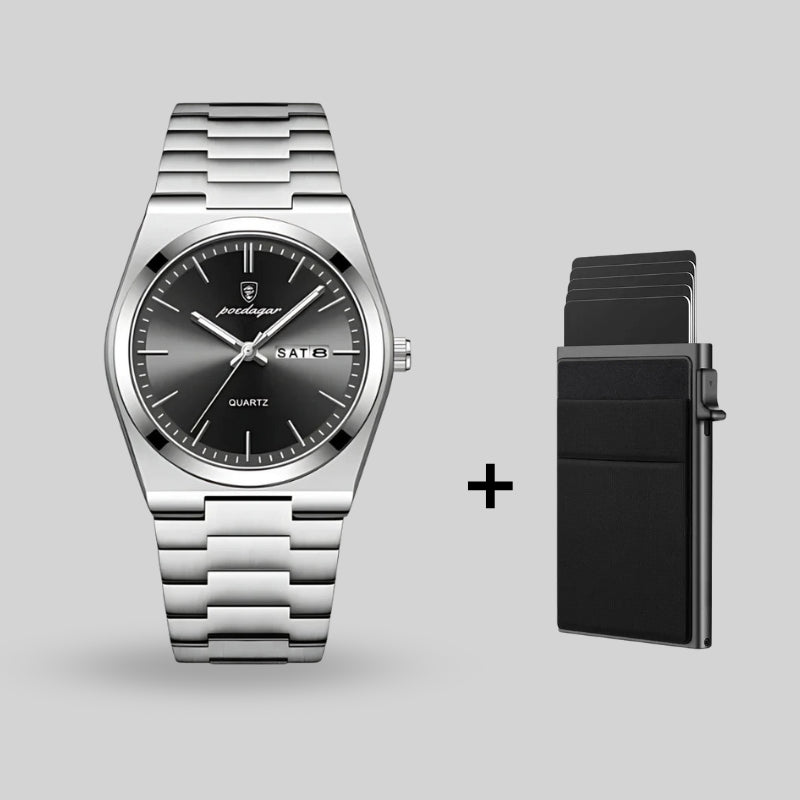 Men’s Watch Poedagar + Free Wallet